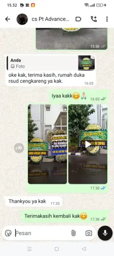 Testimonial Papan Bunga Pernikahan bendungan hilir