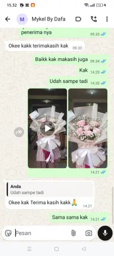 Testimonial Buket Bunga bendungan hilir