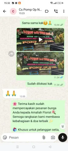 Testimonial Papan Bunga bendungan hilir