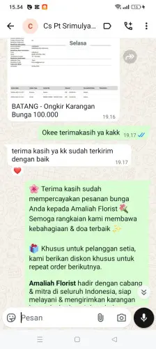 Testimonial Papan Bunga bendungan hilir