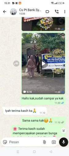 Testimonial Papan Bunga bendungan hilir