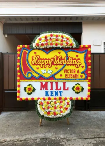 Papan Bunga Pernikahan bendungan hilir